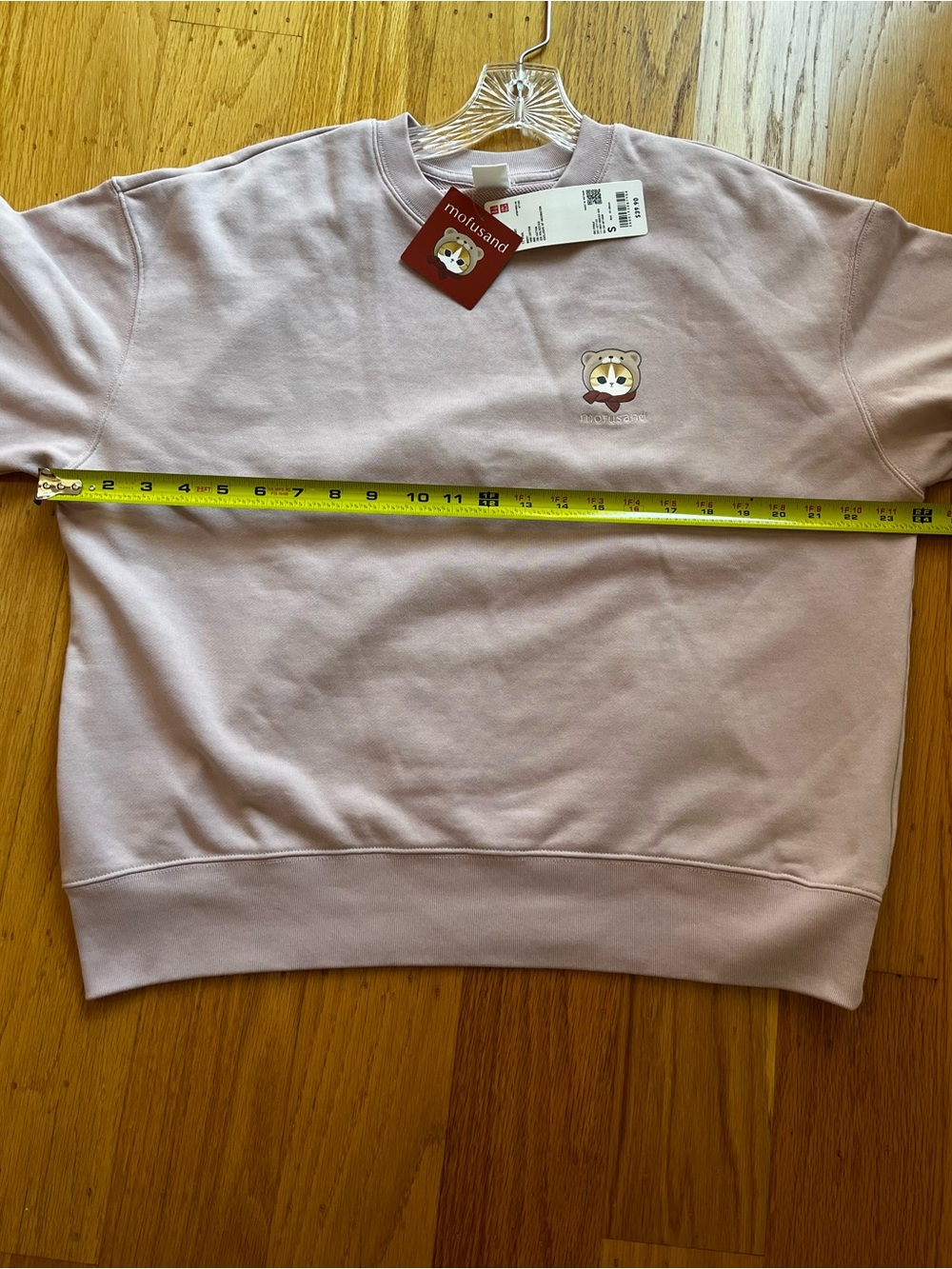 Uniqlo Mofusand Lilac-Pink Crewneck Sweatshirt size Small NWT loose fit - Picture 8 of 12